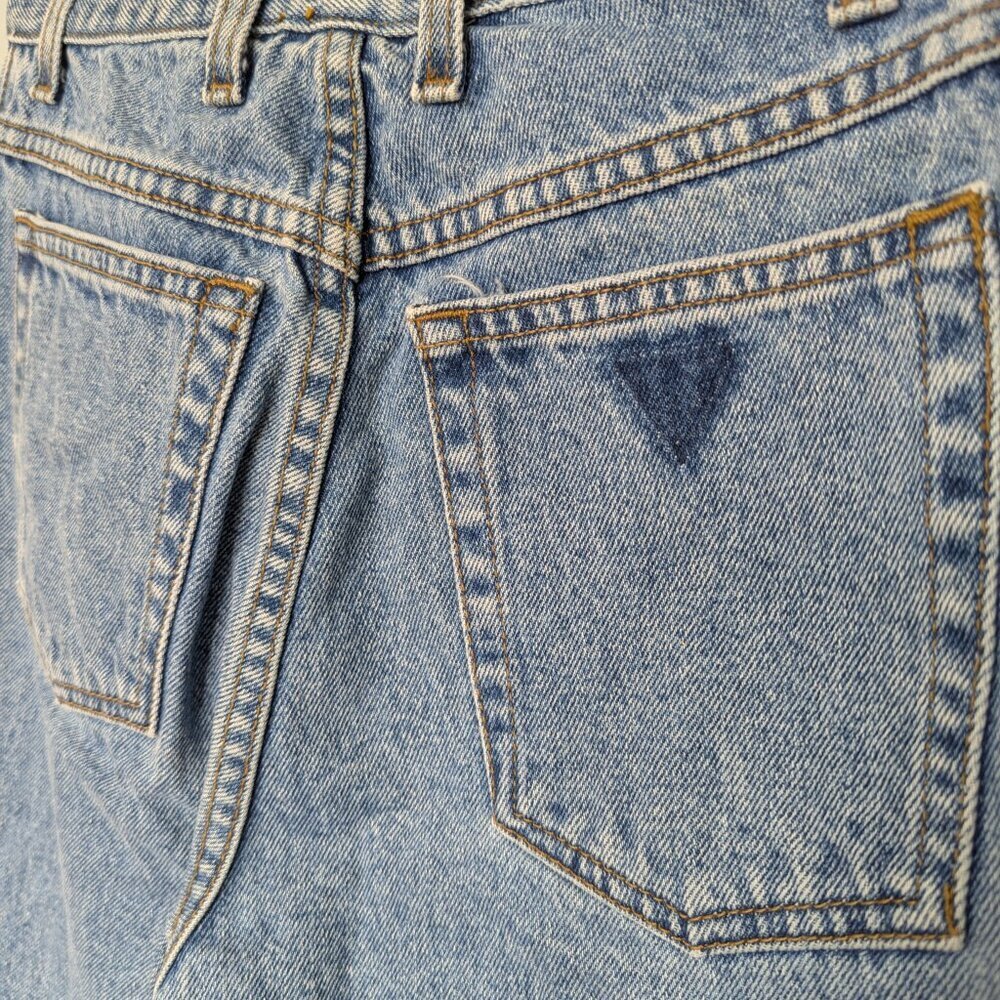 Vintage Guess High Waisted Tapered Leg 100% Cotton Denim Jeans 28 - Picture 4 of 11